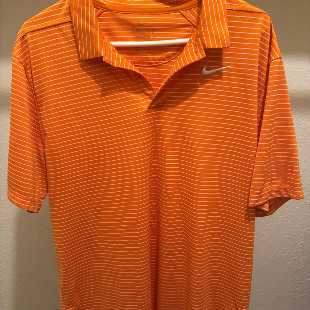 Nike Orange Athletic Polo Shirt